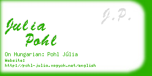 julia pohl business card