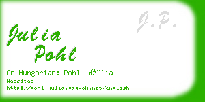 julia pohl business card